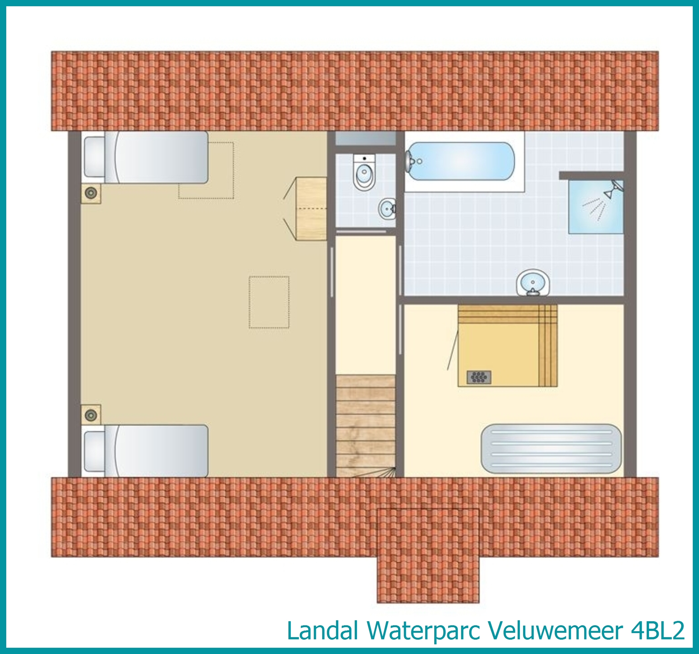 4-person bungalow 4BL2 at Waterparc Veluwemeer