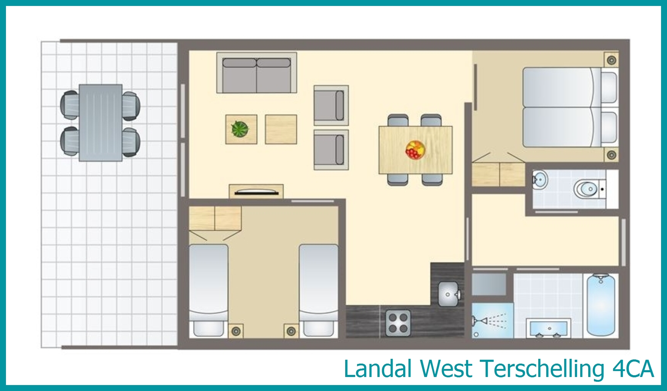 4-person apartment 4CA at West Terschelling