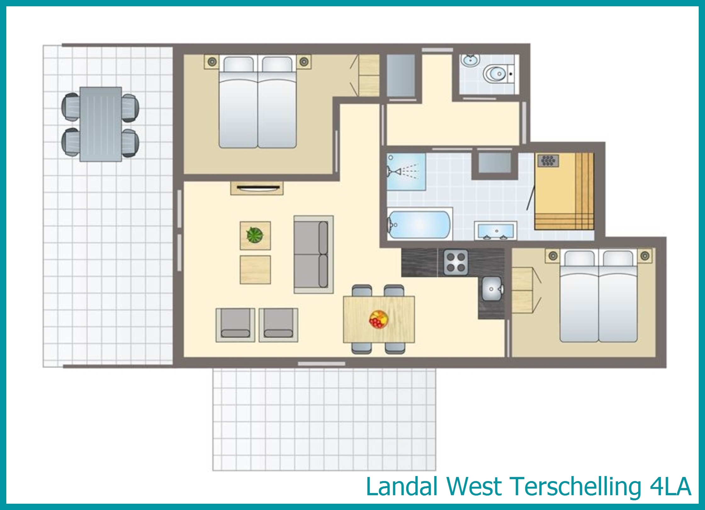 4-person apartment 4LA at West Terschelling