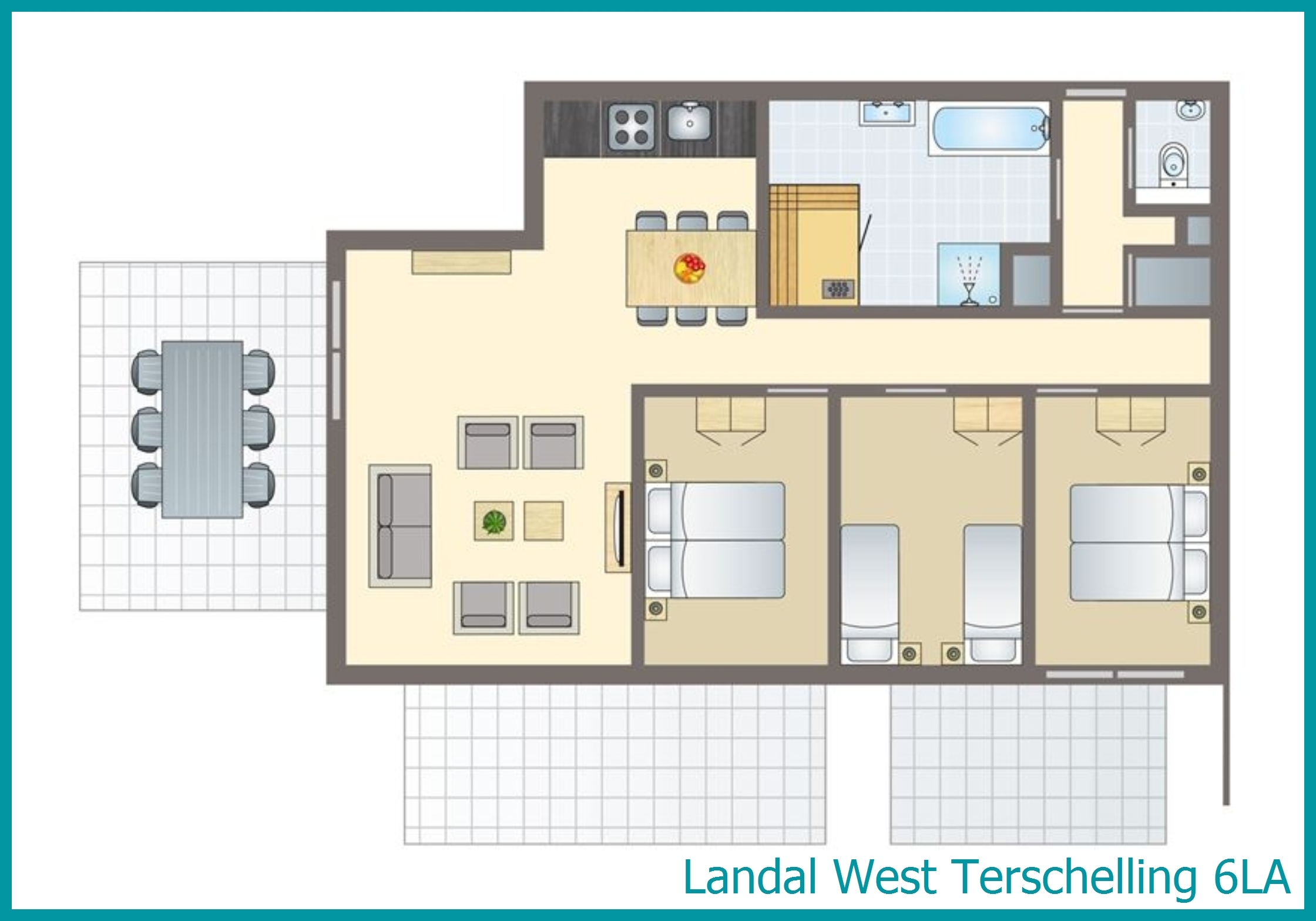 6-person apartment 6LA at West Terschelling