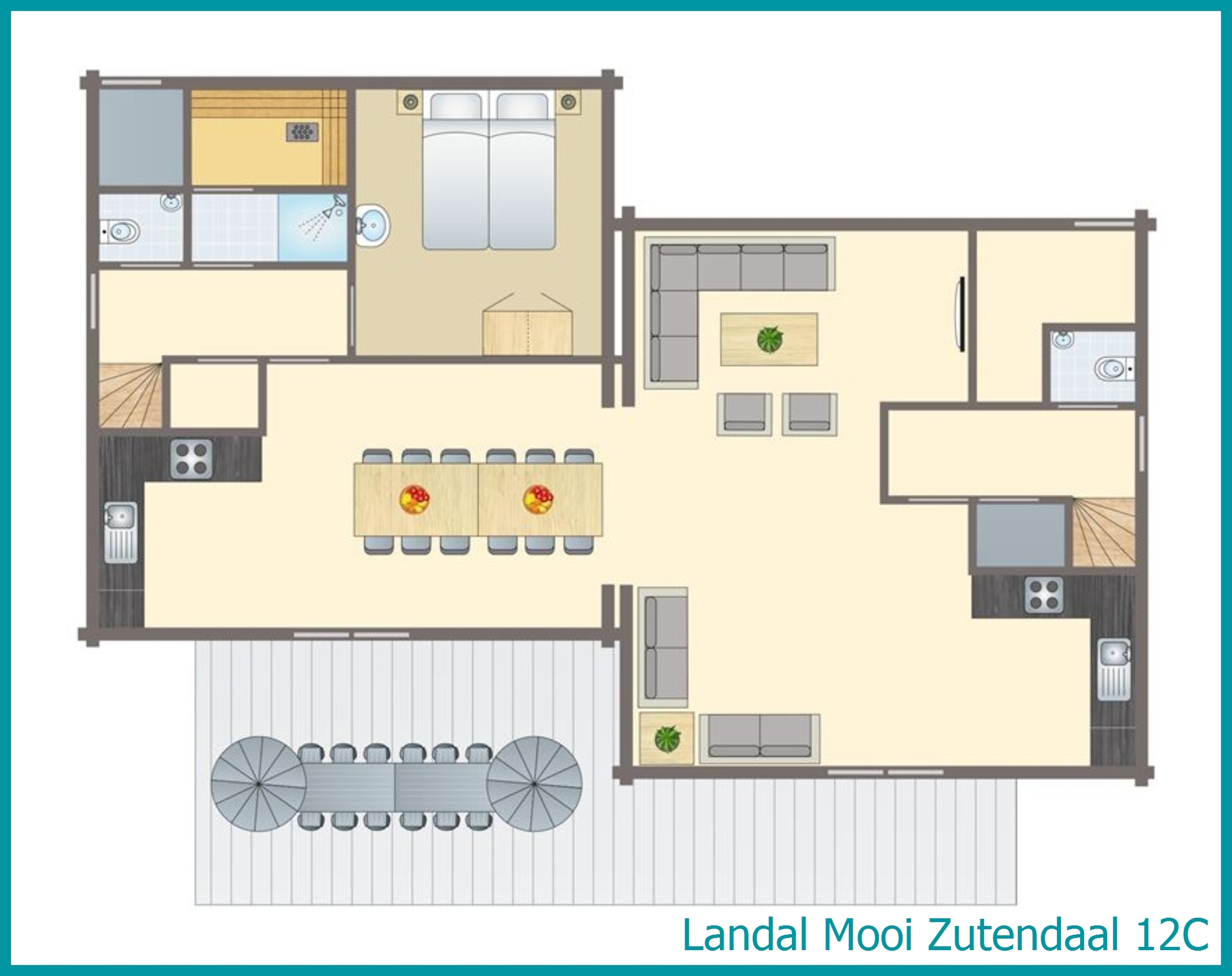 12-person bungalow 12C at Mooi Zutendaal