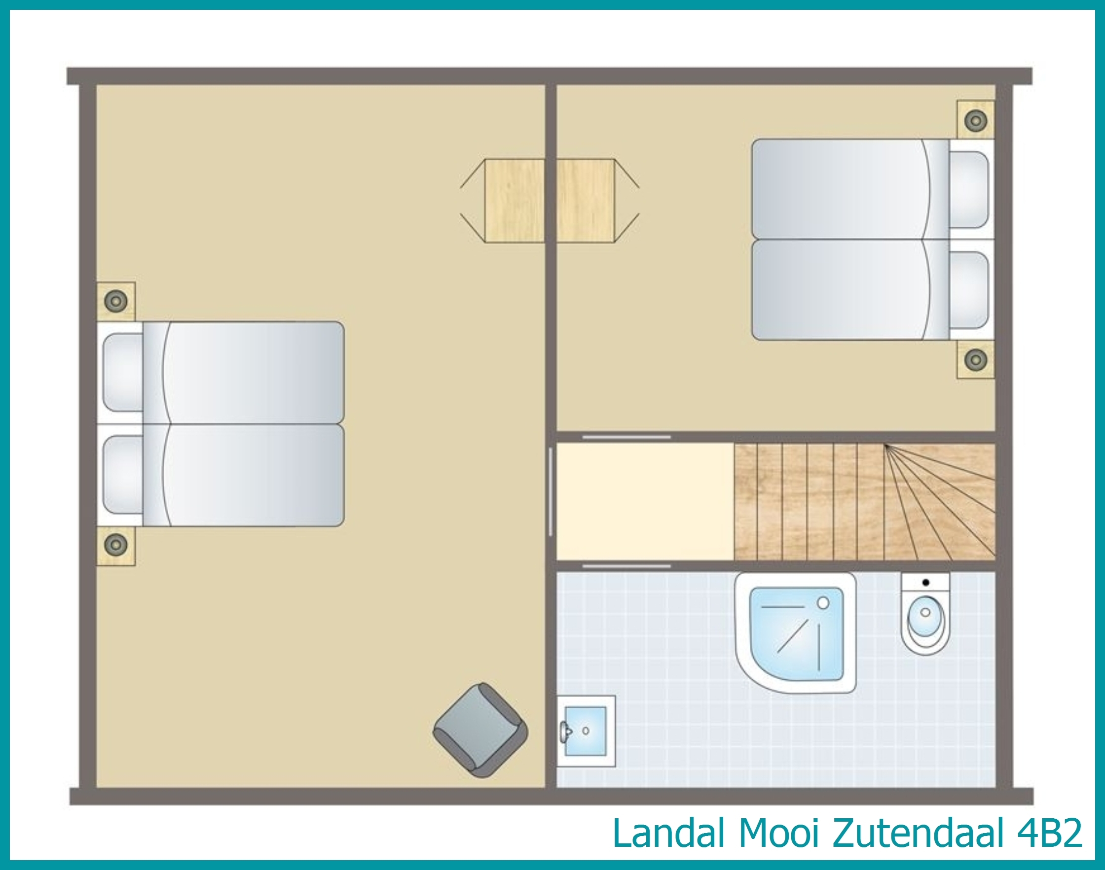 4-person bungalow 4B2 at Mooi Zutendaal