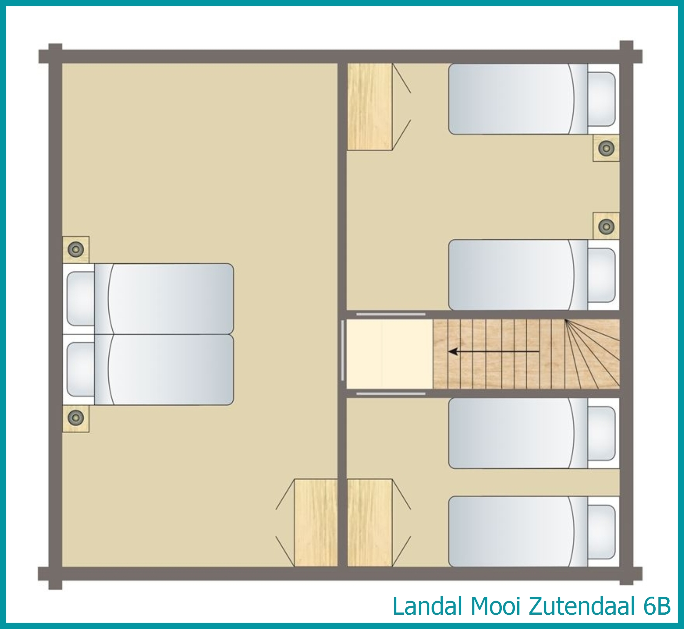 6-person bungalow 6B at Mooi Zutendaal