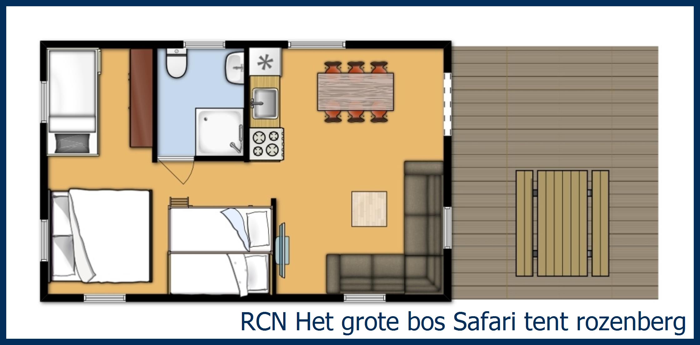 Safari tent lodge Laurier Safari tent Rozenberg at Het Grote Bos