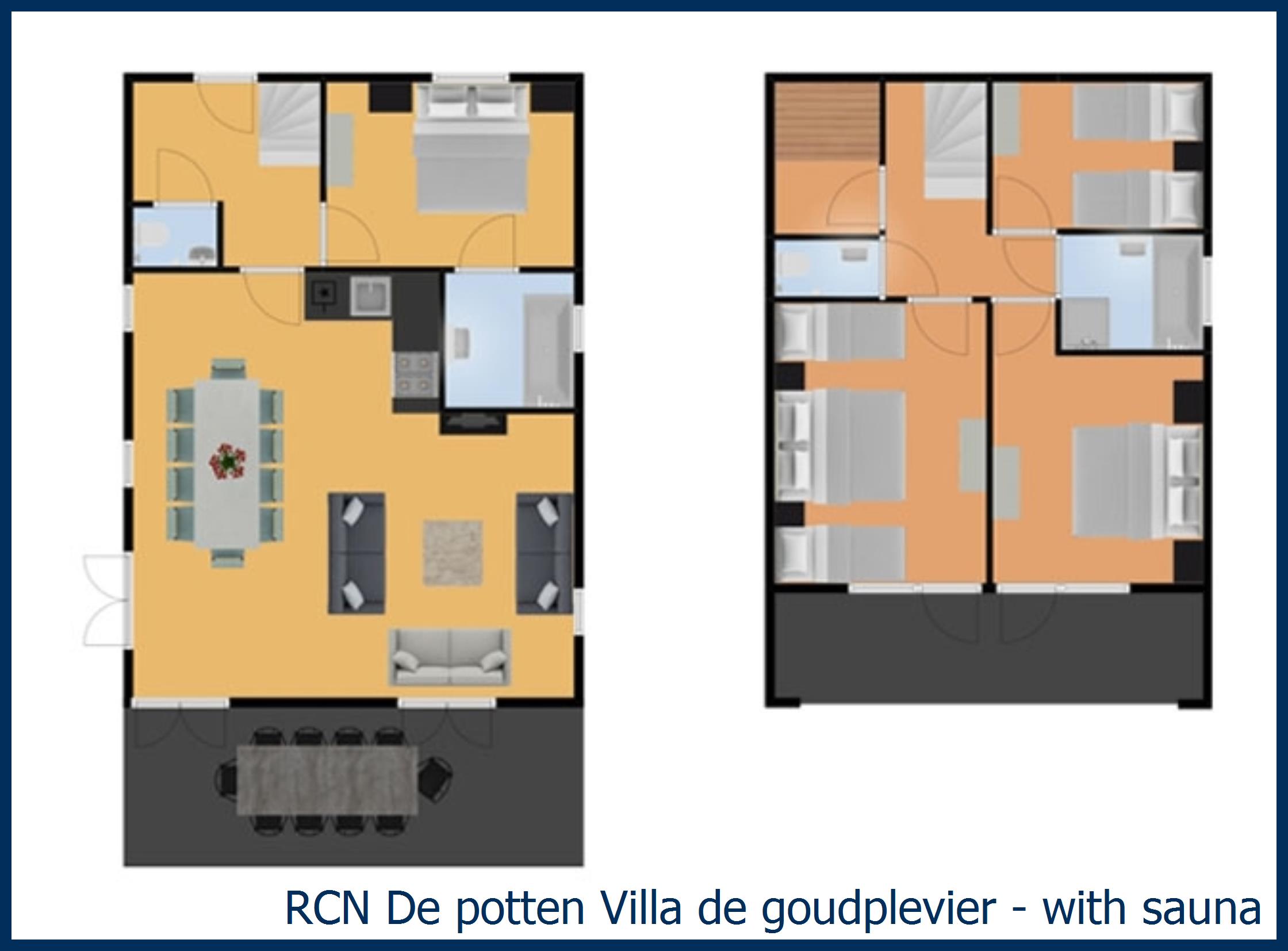 Bungalow Villa de Goudplevier - with sauna at De Potten