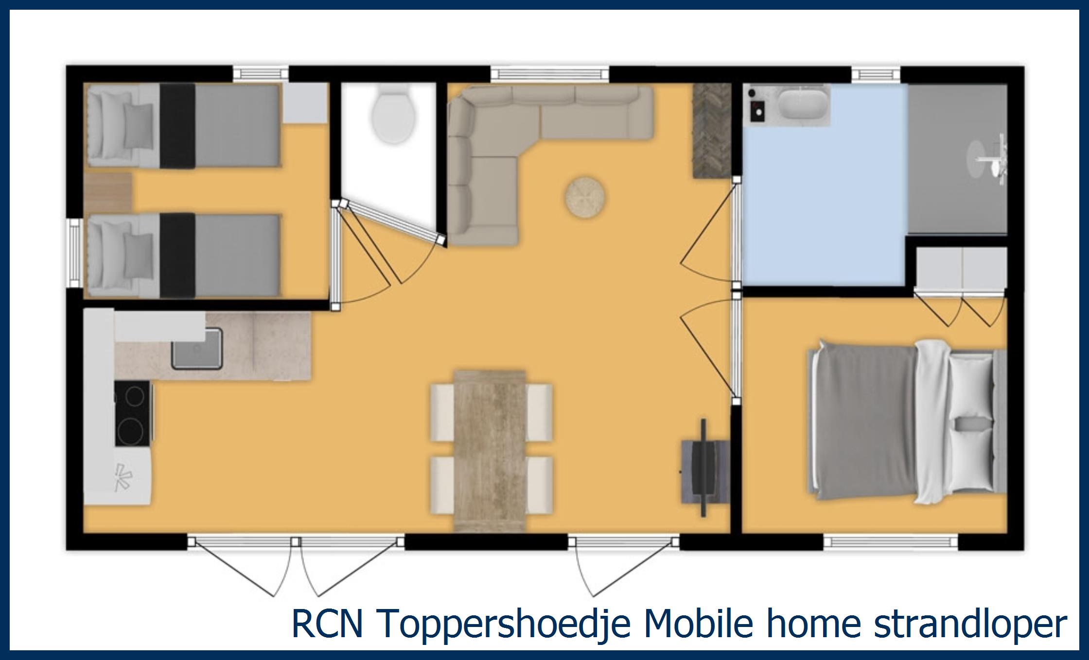 Childrens mobile home Mobile home strandloper at Toppershoedje