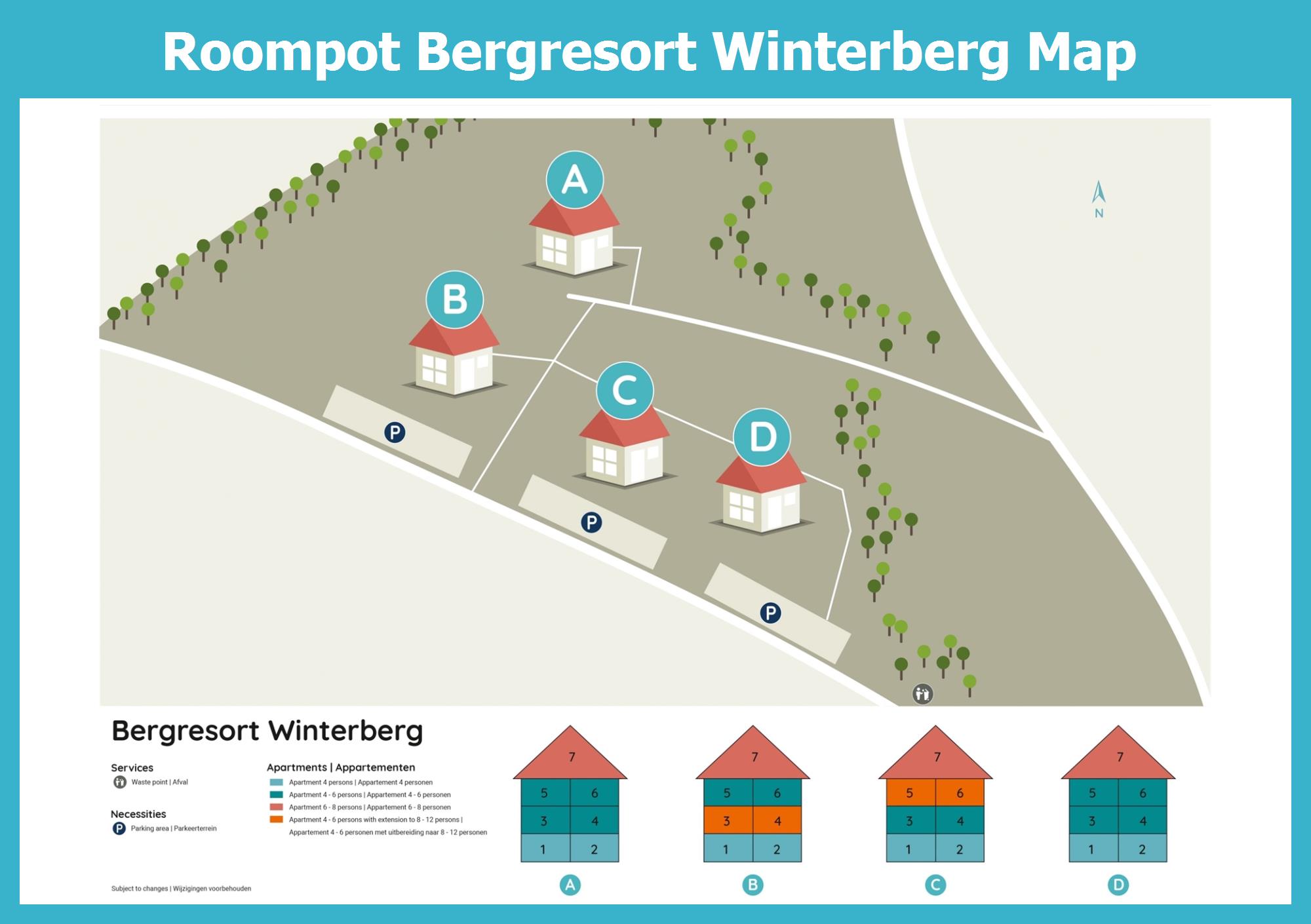 Map Roompot Bergresort Winterberg