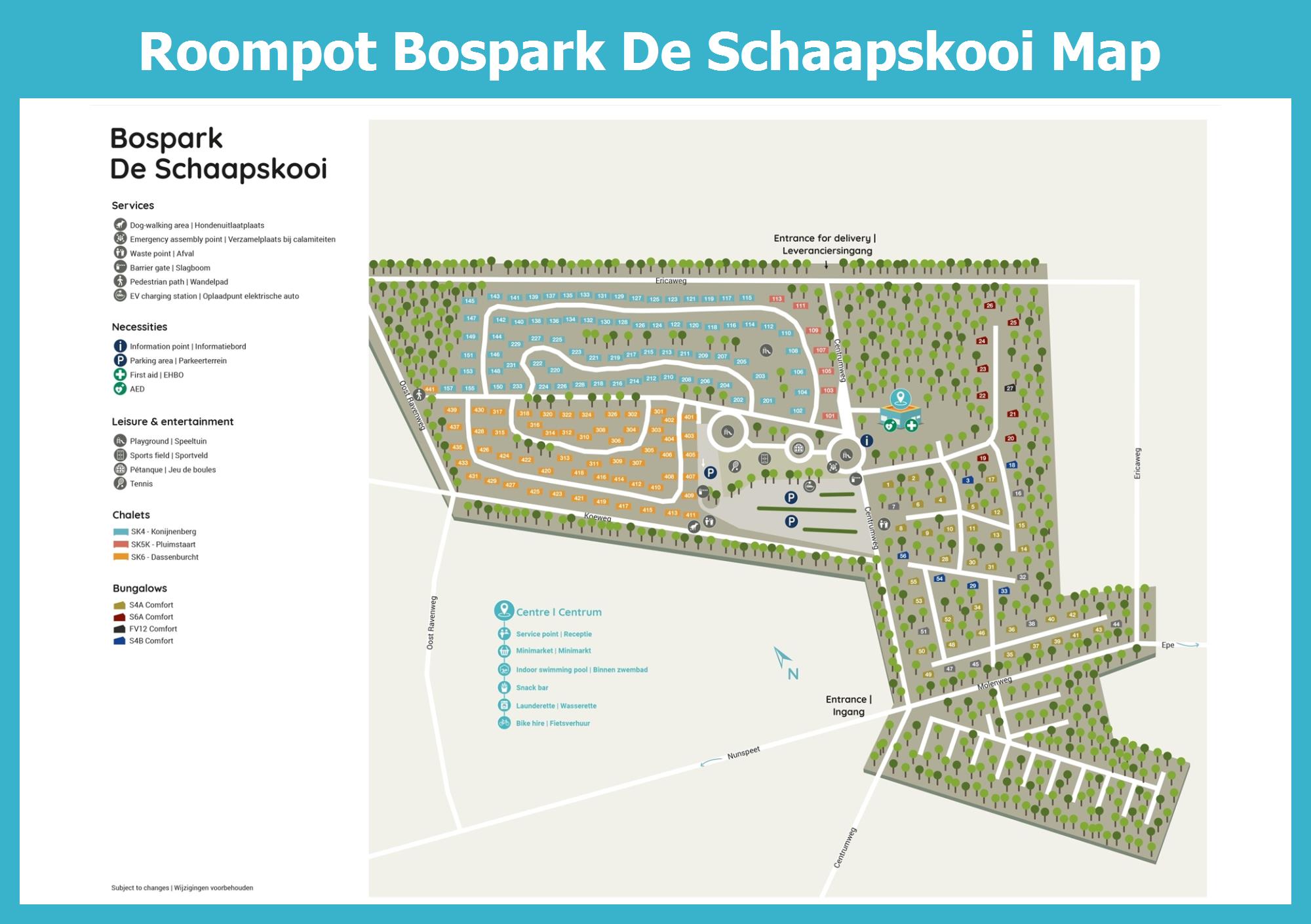 Map Roompot Bospark De Schaapskooi