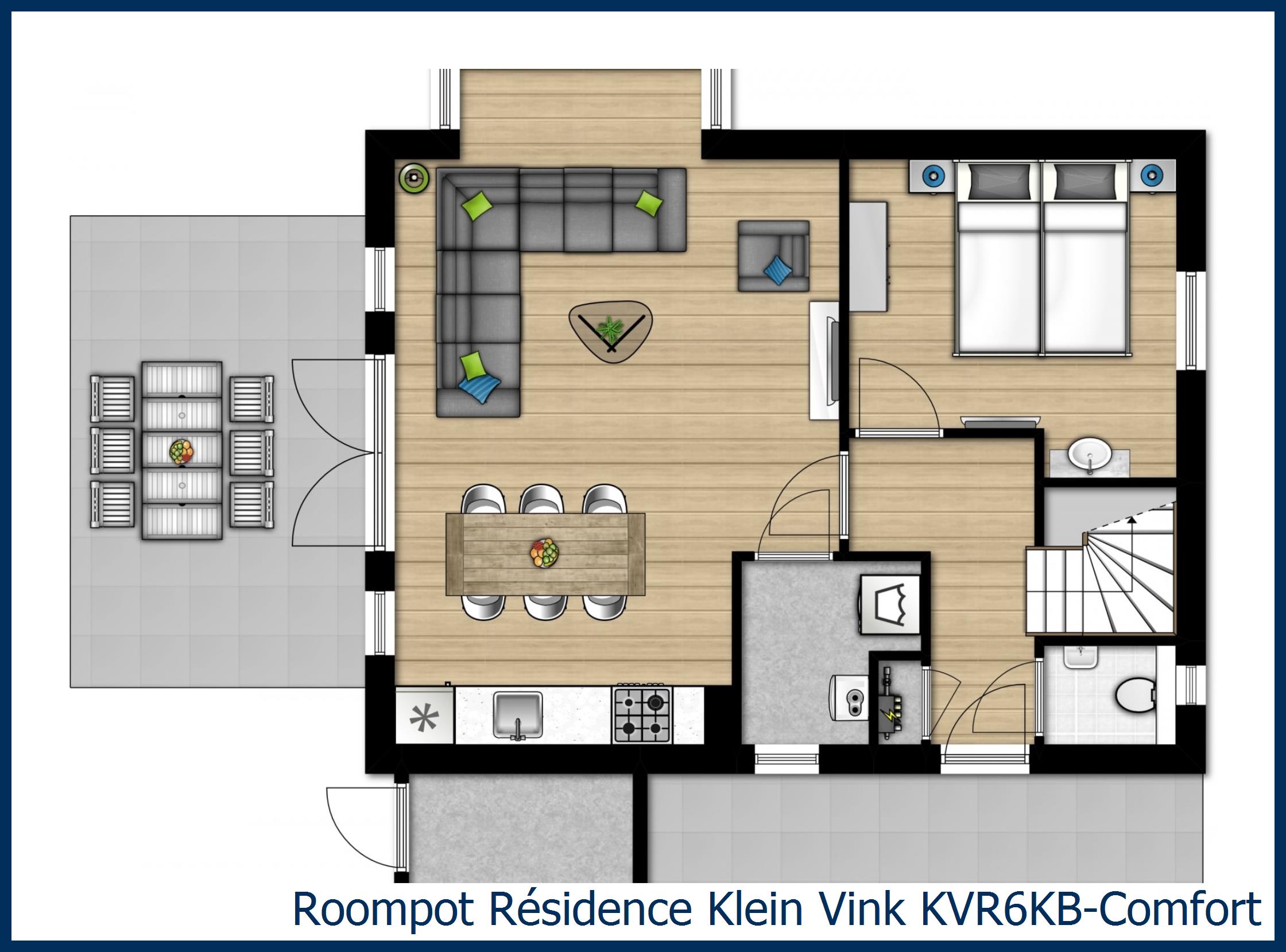 Bungalow KVR6KB-Comfort at Résidence Klein Vink