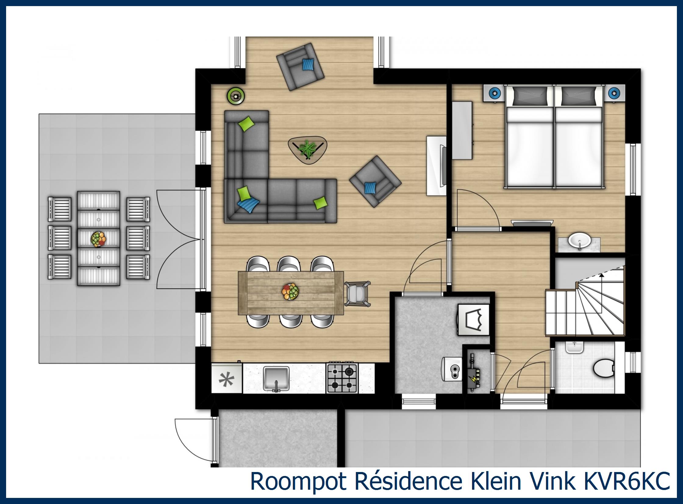 Bungalow KVR6KC at Résidence Klein Vink